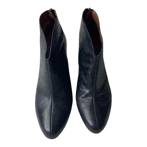 Eric Michael Women’s Black Leather Heeled Ankle Boots - Picture 10 of 10